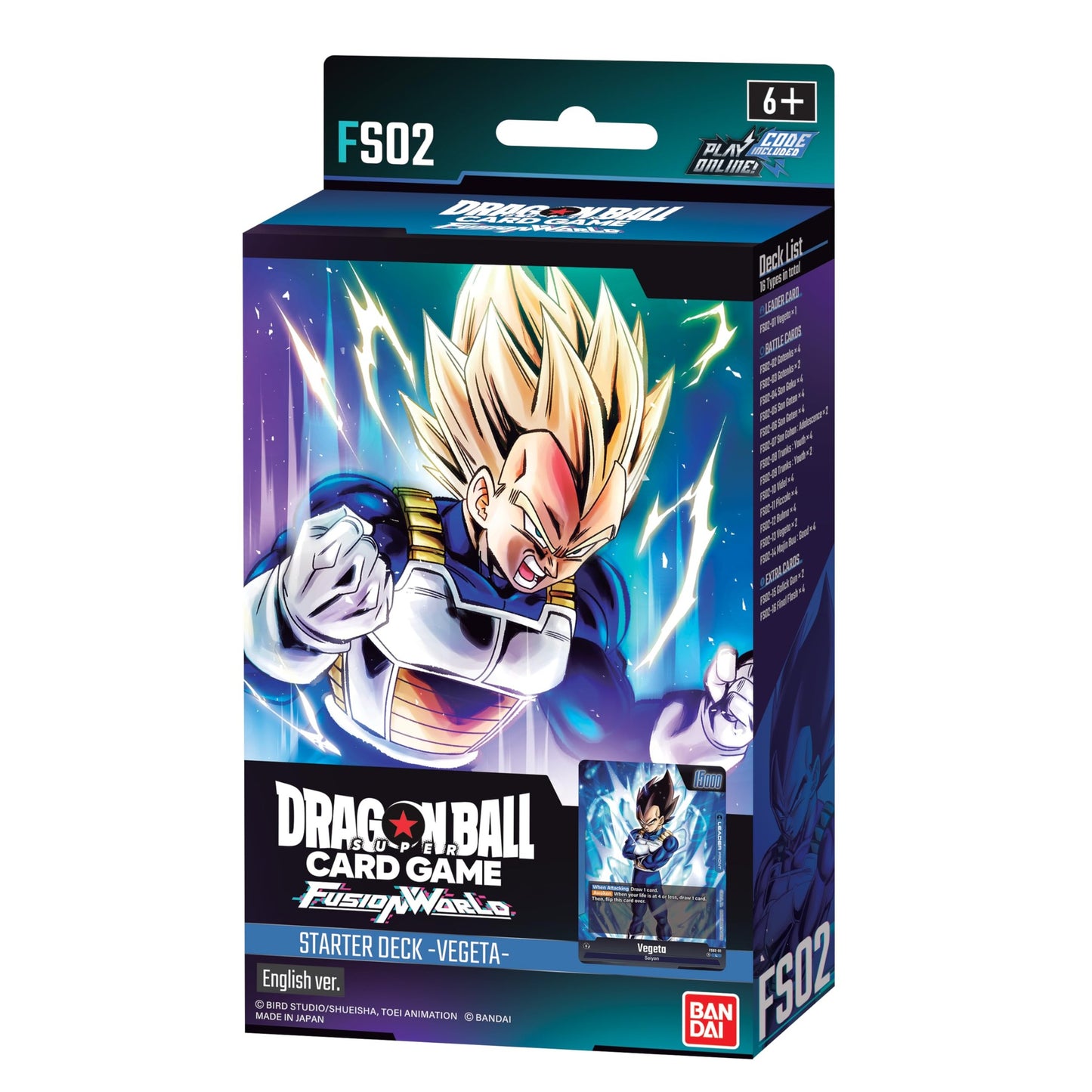 TCG Dragon Ball Fusion World FS02 Starter Deck Vegeta ENG