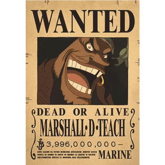 Poster Wanted One Piece Marshall D Teach Barbanera