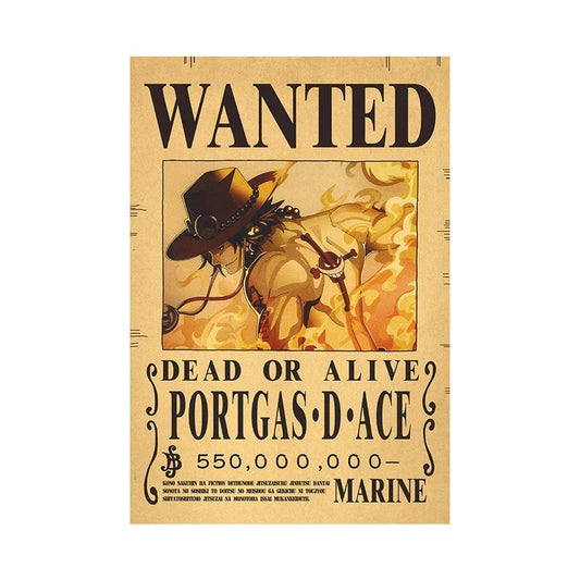 Poster Wanted One Piece Portgas D Ace