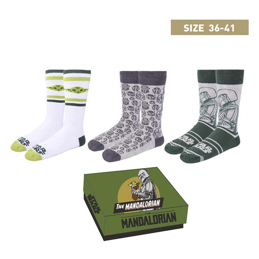 Star Wars: The Mandalorian Socks 3-Pack Mandalorian 36-41 Calzini nerd-pug