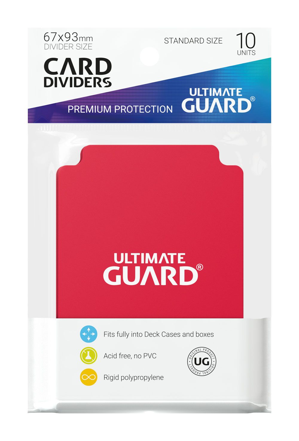 Ultimate Guard Card Dividers Standard Size (10) - Red